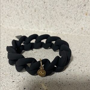 Marc By Marc Jacobs Black Bracelet with Gold Charm
